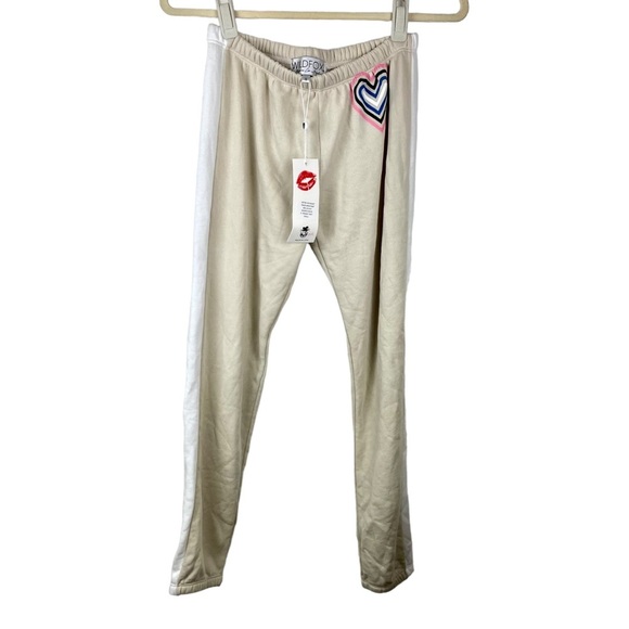 NWT  WILDFOX Womens Sweatpants S Retro Fox Heart Track Pants Jogger Lounge NWT - Picture 4 of 12